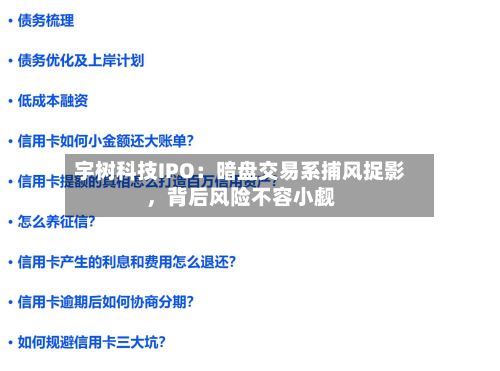 宇树科技IPO：暗盘交易系捕风捉影	，背后风险不容小觑-第2张图片