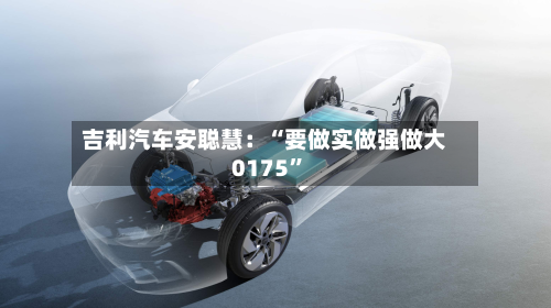 吉利汽车安聪慧：“要做实做强做大0175	”-第1张图片
