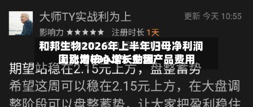 和邦生物2026年上半年归母净利润同比增634.3% 主营产品费用上涨为核心增长动因-第1张图片