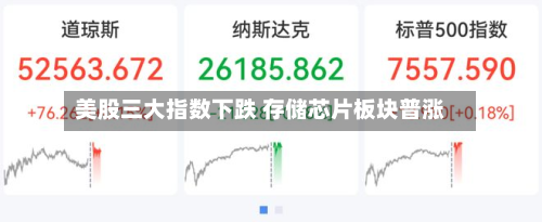 美股三大指数下跌 存储芯片板块普涨-第3张图片