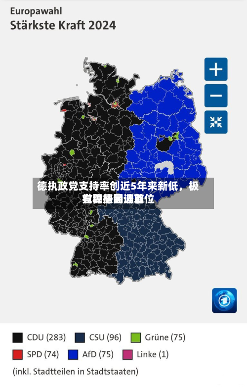 德执政党支持率创近5年来新低	，极右翼德国选取党稳居民调首位-第1张图片