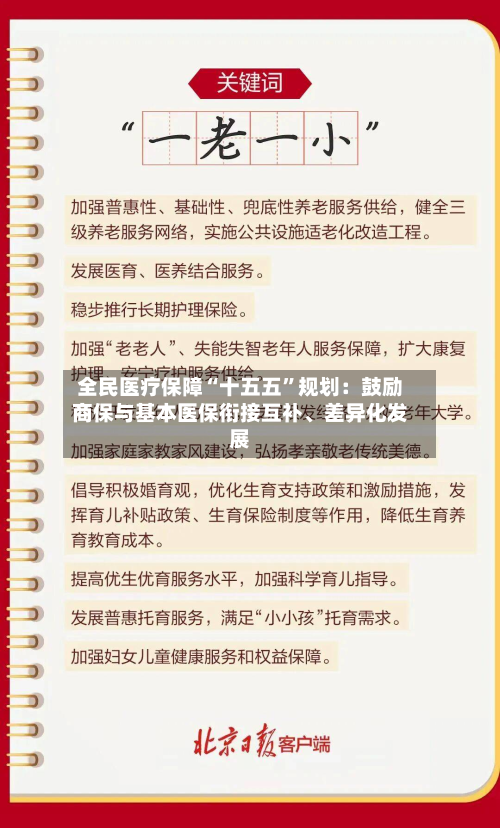 全民医疗保障“十五五”规划：鼓励商保与基本医保衔接互补、差异化发展-第2张图片