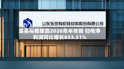 湖南裕能披露2026年半年报 归母净利润同比增长853.51%-第2张图片