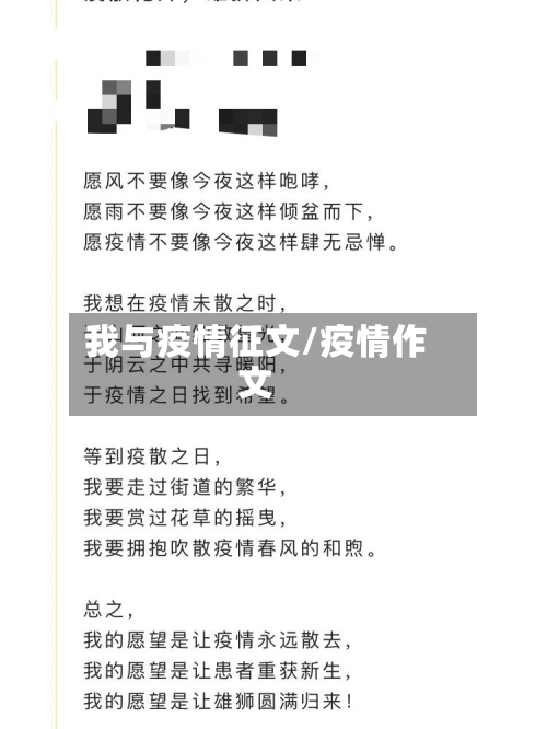 我与疫情征文/疫情作文-第3张图片